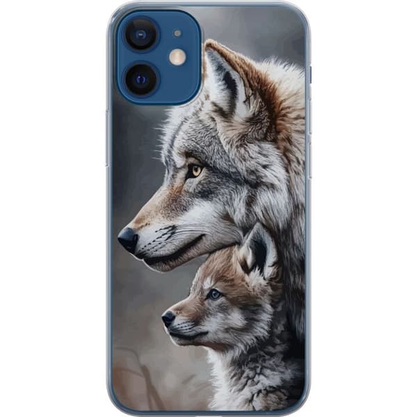 Kompatibelt Mobildeksel til Apple iPhone 12 mini Ulver Ville Ulv Dyr Mystikk