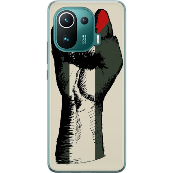 Xiaomi Mi 11 Pro Läpinäkyvä kuori Käsi sidottu Palestinan