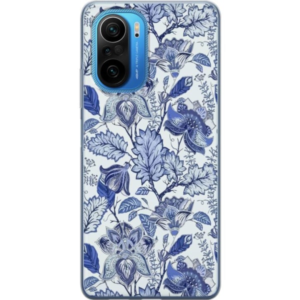 Xiaomi Poco F3 Gennemsigtig cover Blomster Blå...