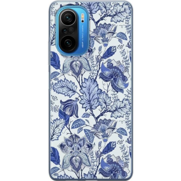 Xiaomi Poco F3 Gjennomsiktig deksel Blomster Blå...