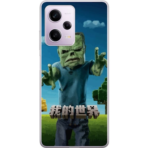 Xiaomi Redmi Note 12 Pro Genomskinligt Skal A Minecraft Movie