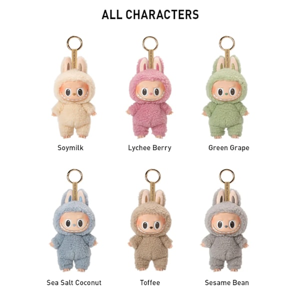 1 st POP MART Labubu The Monsters Exciting Macaron Plyschfigur Leksak Blind Box (slumpad färg, 17 cm, 1 pack)