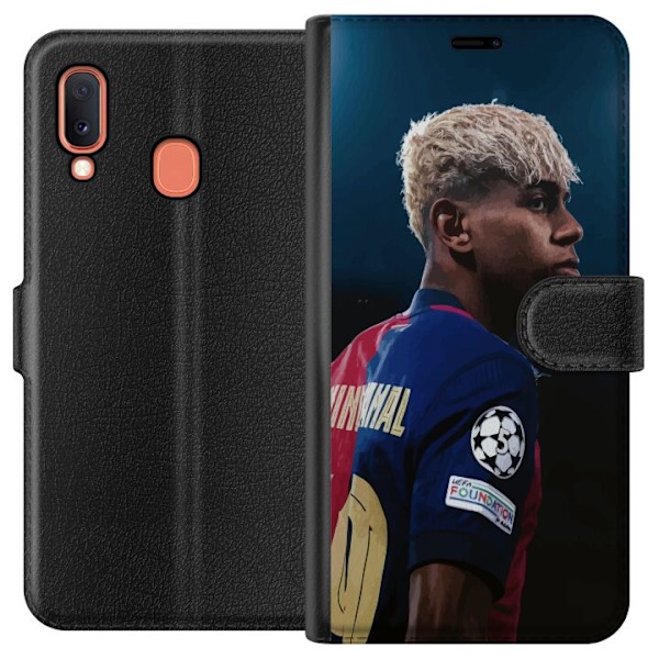 Samsung Galaxy A20e Lompakkokotelo Lamine Yamal - Barcelonan ihmelapsi fokuksessa