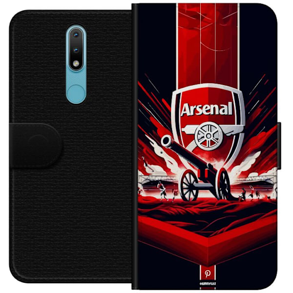 Nokia 2.4 Tegnebogsetui Arsenal