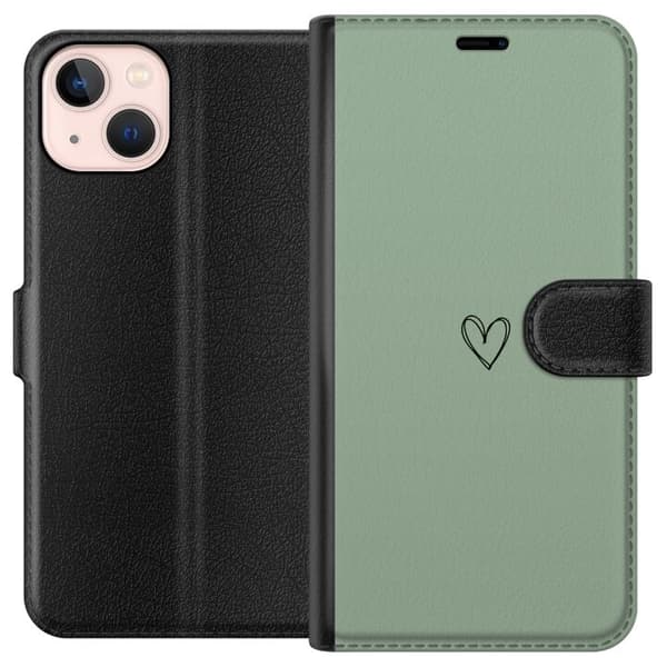 Kompatibelt Plånboksfodral till Apple iPhone 13 mini Hjärta