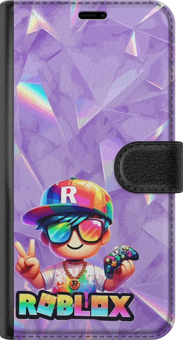 Kompatibel Tegnebogsetui til Samsung Galaxy S20 Farverig gamerfigur med spilcontroller, solbriller og regnbuedetaljer lilla