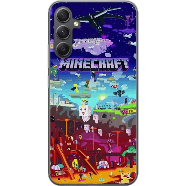 Samsung Galaxy A15 5G Läpinäkyvä kuori MineCraft