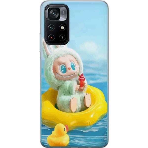 Xiaomi Poco M4 Pro 5G Läpinäkyvä kuori Labubu Stripe Attack