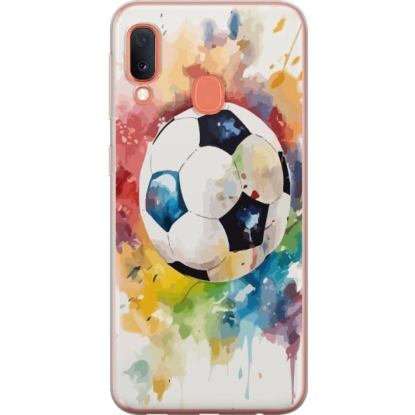 Samsung Galaxy A20e Gennemsigtig cover Fodbold