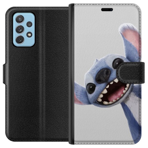 Samsung Galaxy A52 5G Plånboksfodral Stitch i Fart – Kawaii Design för Fans & Barn