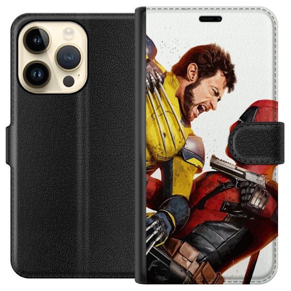 Apple iPhone 14 Pro Plånboksfodral Deadpool & Wolverine