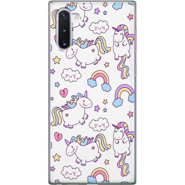 Samsung Galaxy Note10 Gennemsigtig cover Unicorn Mønster