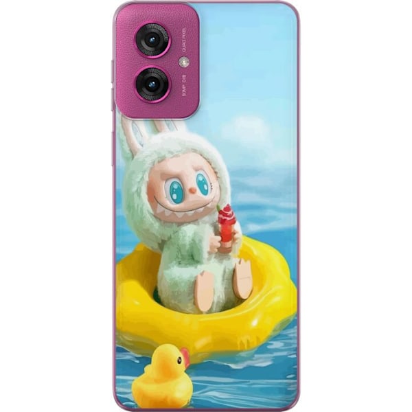 Motorola Moto G55 Genomskinligt Skal Labubu Stripe Attack –
