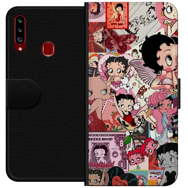 Samsung Galaxy A20s Tegnebogsetui Betty Boop