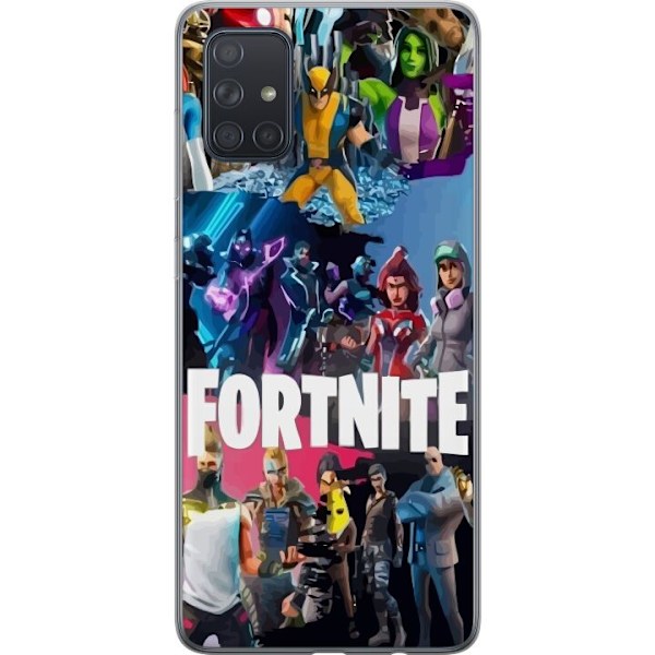 Samsung Galaxy A71 Läpinäkyvä kuori Fortnite