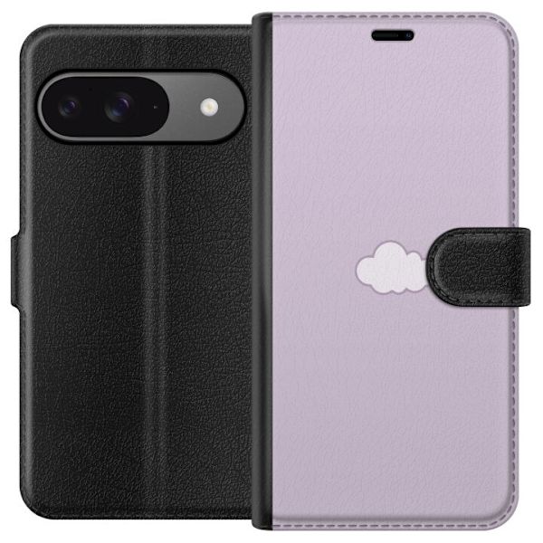 Google Pixel 9 Lompakkokotelo Lila Pilvi - minimalistinen pilvi lila taustalla