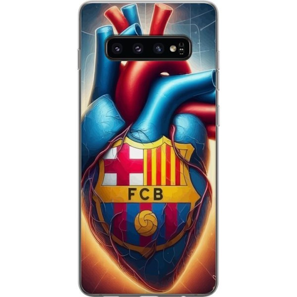 Samsung Galaxy S10 Gennemsigtig cover FCB Hjerte