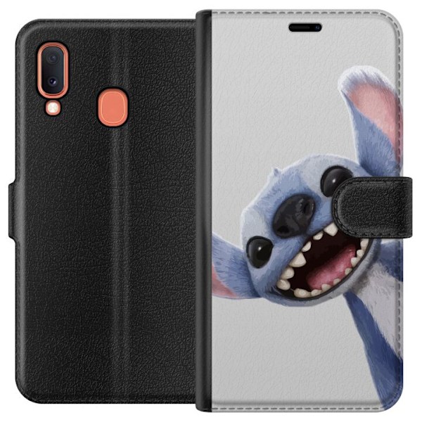 Samsung Galaxy A20e Tegnebogsetui Stitch i fart - Kawaii-design til fans & børn