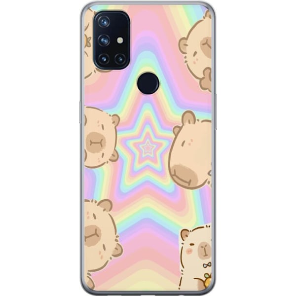 OnePlus Nord N10 5G Genomskinligt Skal Kawaii Capybara Galaxy