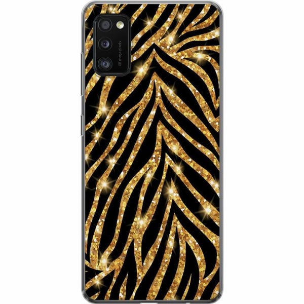 Samsung Galaxy A41 Cover / Mobilcover - Guld & Glitter
