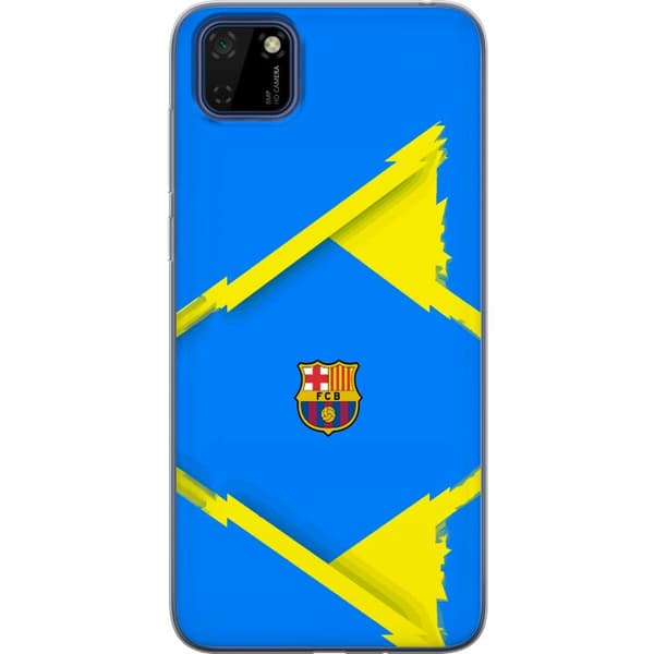 Kompatibelt Mobildeksel til Huawei Y5p Blågul fotbollsdesign blå