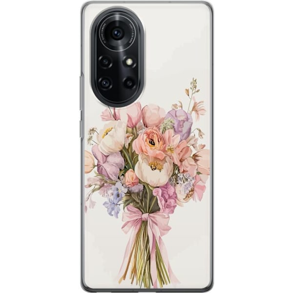 Huawei nova 8 Pro Genomskinligt Skal Mobilskal med färgglad blombukett i romantisk stil