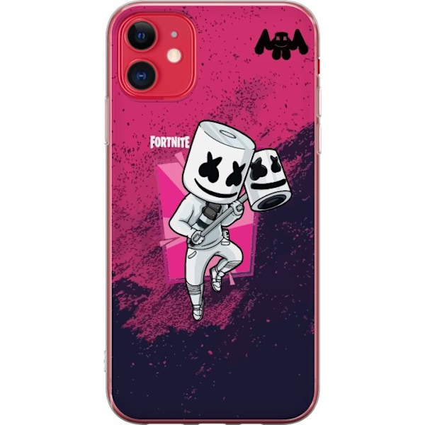 Apple iPhone 11 Genomskinligt Skal Marshmello Fortnite Skin Em