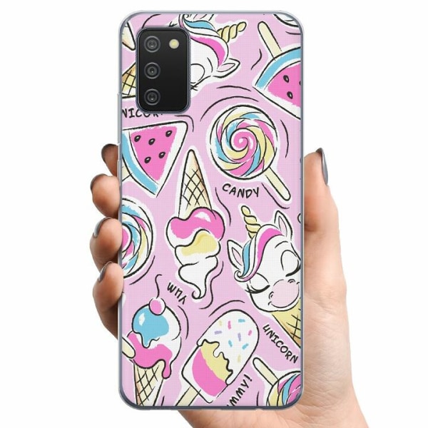Samsung Galaxy A02s TPU Mobilskal Unicorn Candy