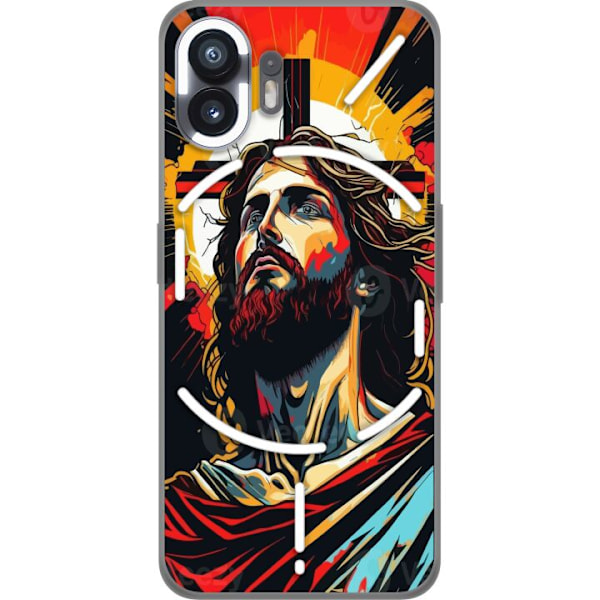 Nothing Phone (2) Läpinäkyvä kuori Jeesus ja Kortti - uskonnollinen motiivi syvällä symboliikalla