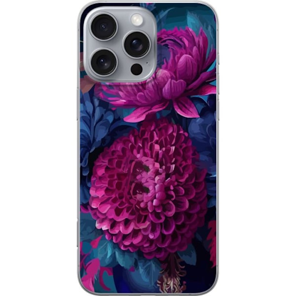 Apple iPhone 16 Pro Max Läpinäkyvä kuori Blommor