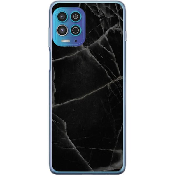 Motorola Moto G100 Läpinäkyvä kuori Musta marmori