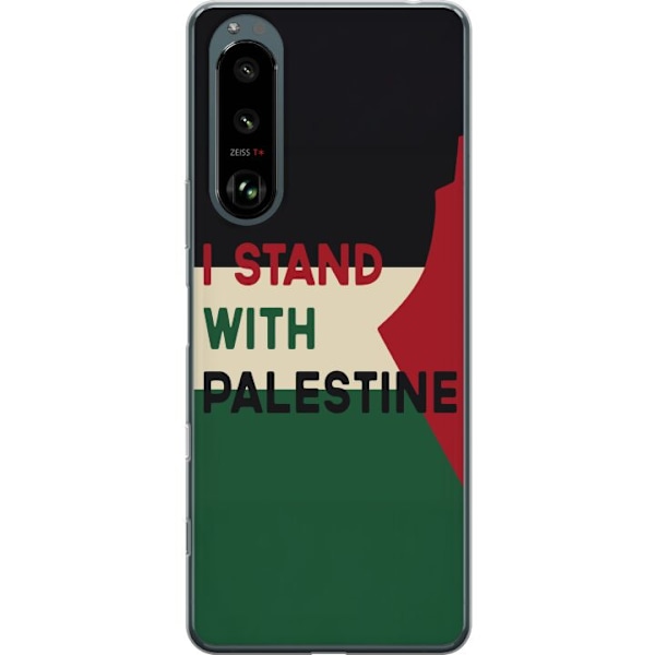 Sony Xperia 5 III Genomskinligt Skal Stand with Palestine – solidaritetsdesign med starkt budskap