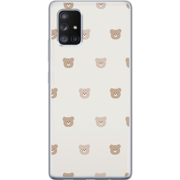 Samsung Galaxy A71 5G Läpinäkyvä kuori Teddy-tausta - söp