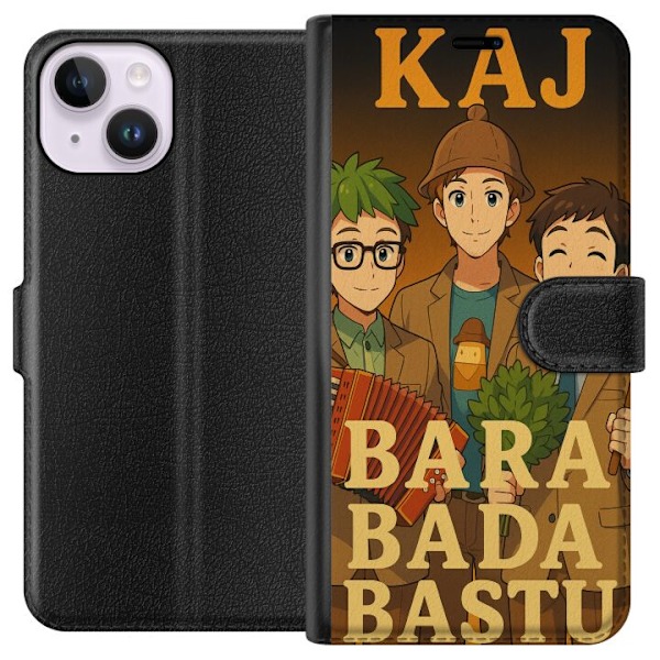 Apple iPhone 14 Lompakkokotelo KAJ Bara vain kylpeä saunassa