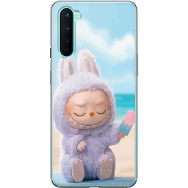 OnePlus Nord Gjennomsiktig deksel Labubu Pink Stemning