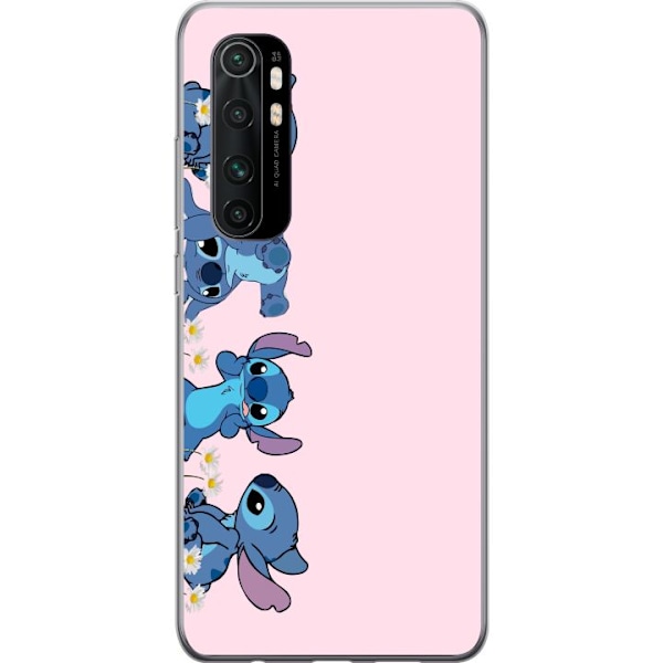 Xiaomi Mi Note 10 Lite Gennemsigtig cover  Stitch Grin & Leg