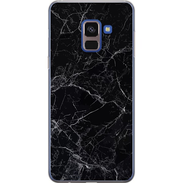 Samsung Galaxy A8 (2018) Gennemsigtig cover Marmor Sort