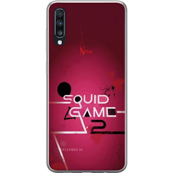 Samsung Galaxy A70 Gennemsigtig cover Squid Game 2 - Rød