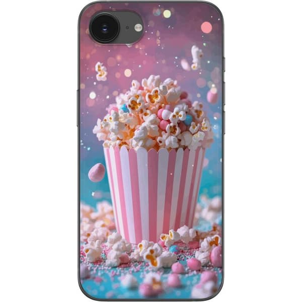 Kompatibelt Mobildeksel til Apple iPhone 16e Popcornbøtte retro bio snacks morsom figur