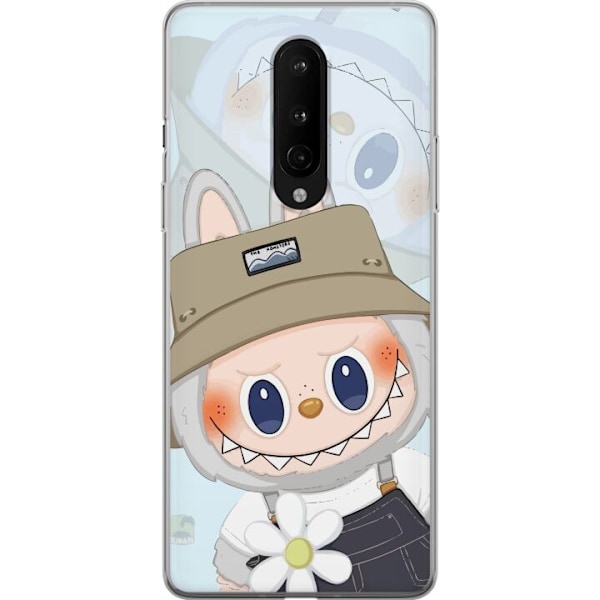 OnePlus 8 Genomskinligt Skal Labubu med hatt – Pop Mart-figur Mr. Butcher i retro stil med karaktär