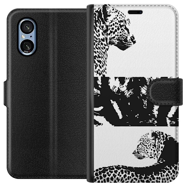 Sony Xperia 10 VI Lompakkokotelo Leopard Faces