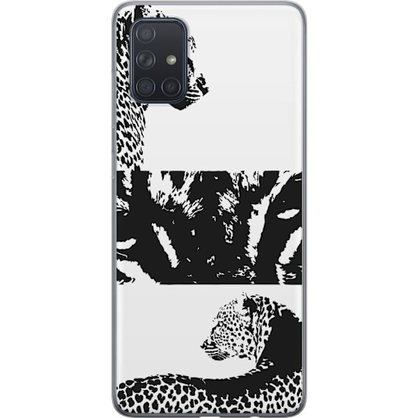 Samsung Galaxy A71 Läpinäkyvä kuori Leopard Faces