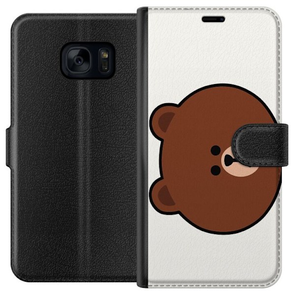 Samsung Galaxy S7 Plånboksfodral line friends brown