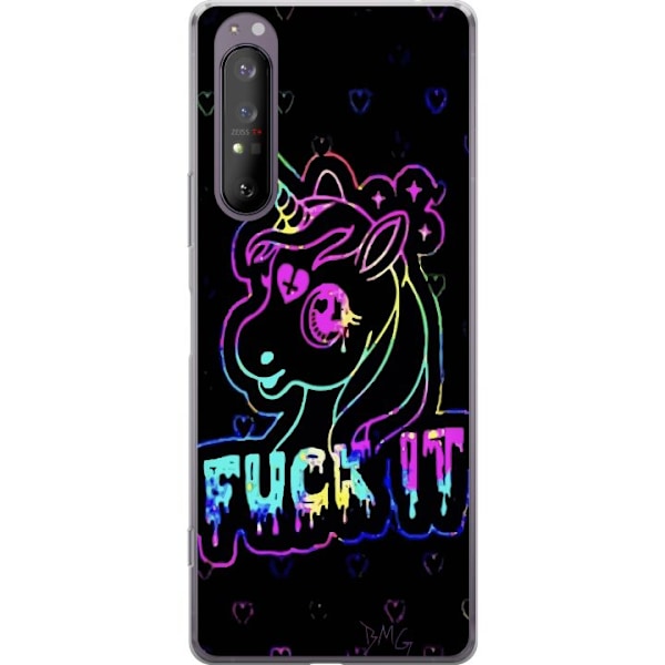 Sony Xperia 1 II Gennemsigtig cover Fuck it Unicorn