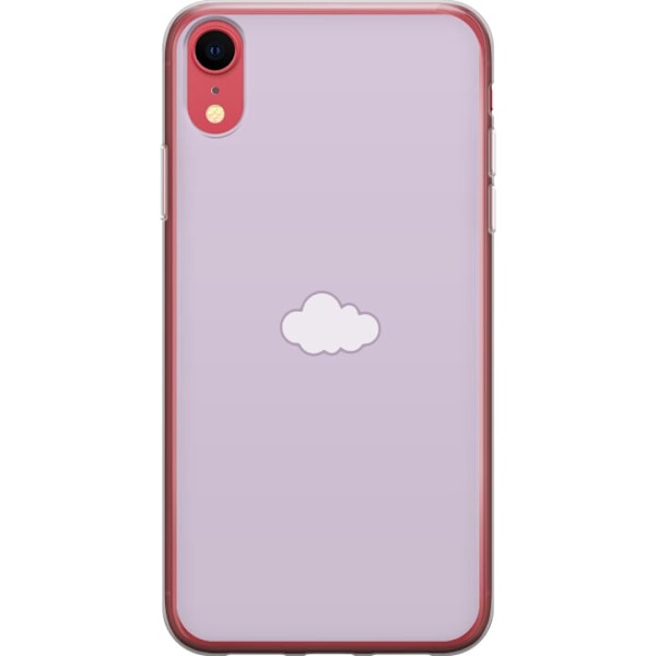 Apple iPhone XR Läpinäkyvä kuori Lila Pilvi - minimalistinen pilvi lila taustalla