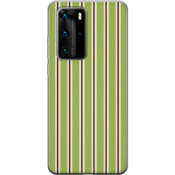 Kompatibelt Mobildeksel til Huawei P40 Pro Matcha Stripe grønn