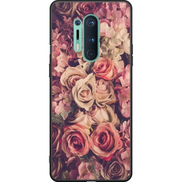 OnePlus 8 Pro Sort cover Blomster