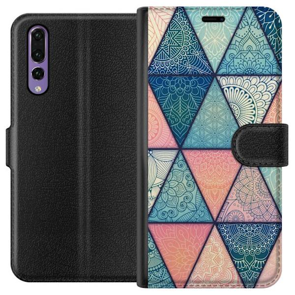 Huawei P20 Pro Tegnebogsetui Mandala Trekanter