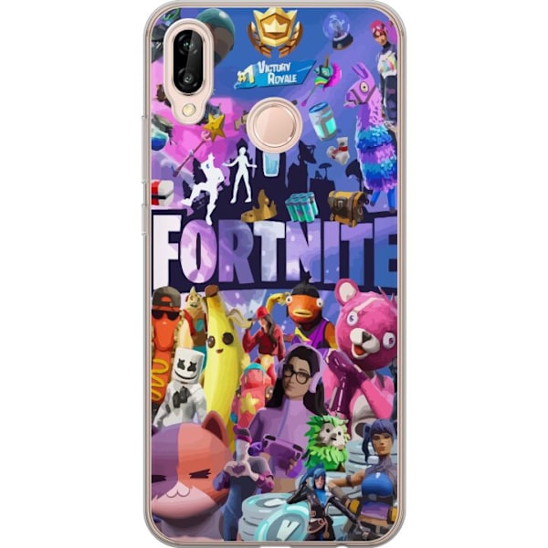 Huawei P20 lite Gjennomsiktig deksel Fortnite Skins Emotes Bat