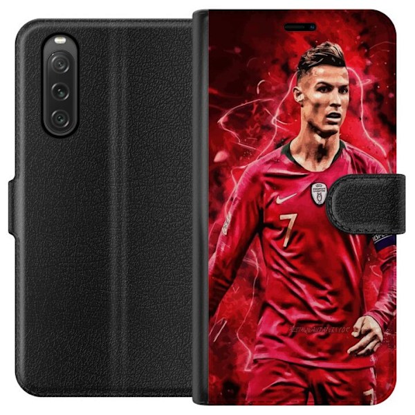 Sony Xperia 10 V Plånboksfodral Ronaldo Skills – CR7 Design för Äkta Supporters
